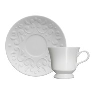 Xicara 190ml Para Chá Com Pires Tassel Porcelana Germer